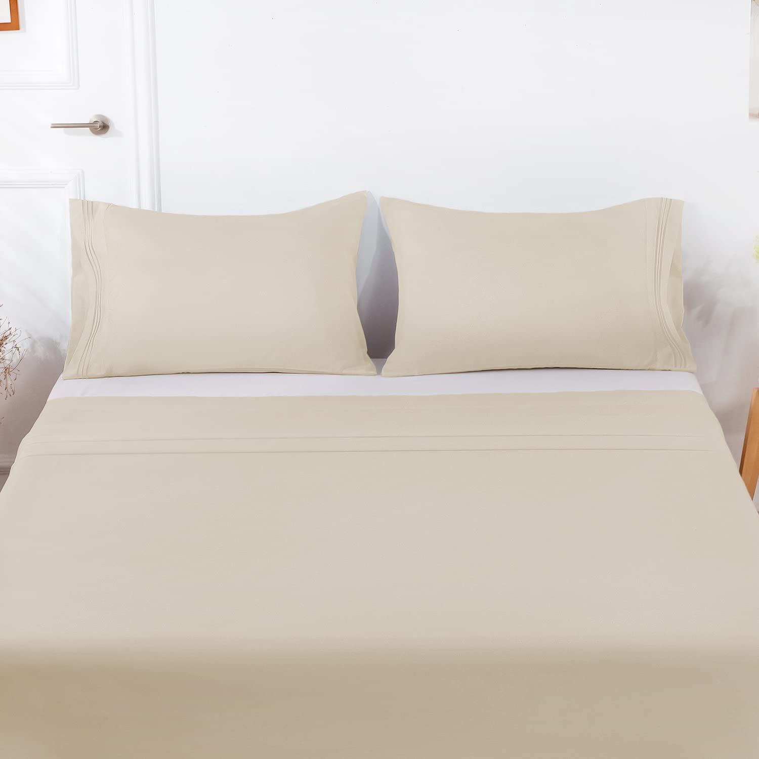Lirex 2-Pack Federe per Cuscini, 50 cm x 101 cm Size Morbido Spazzolato, Federe in Microfibra, Lavabile in Lavatrice, Senza Pieghe, Traspirante, Blu