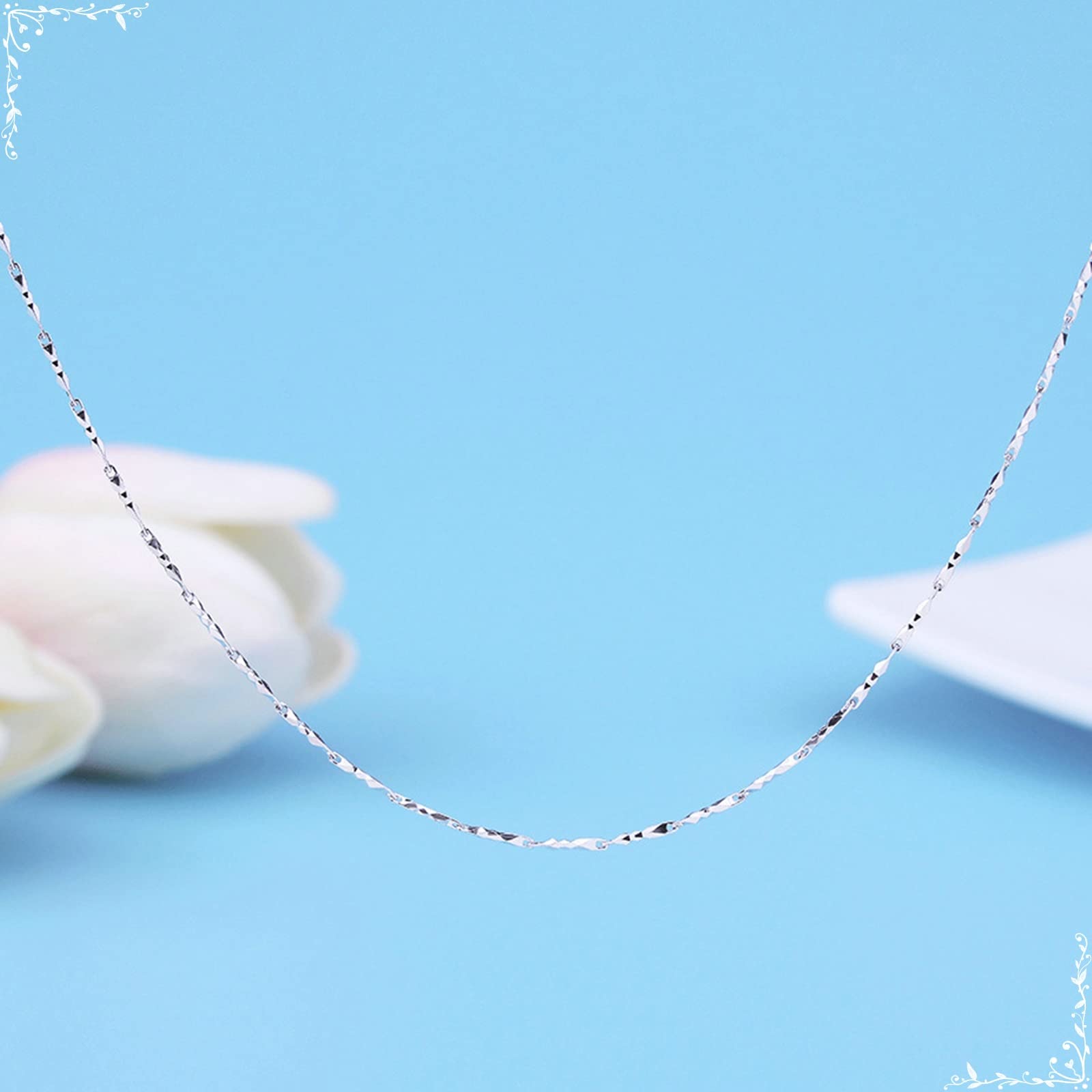 , Collana a Catena cm, Catene da 0,8 mm per Donna Madre