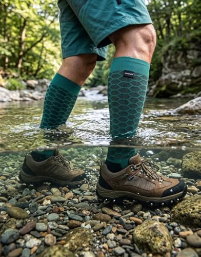 Image of RANDY SUN Waterproof Socks, Unisex Hiking Wading Trail Running Kayaking Crew Socks