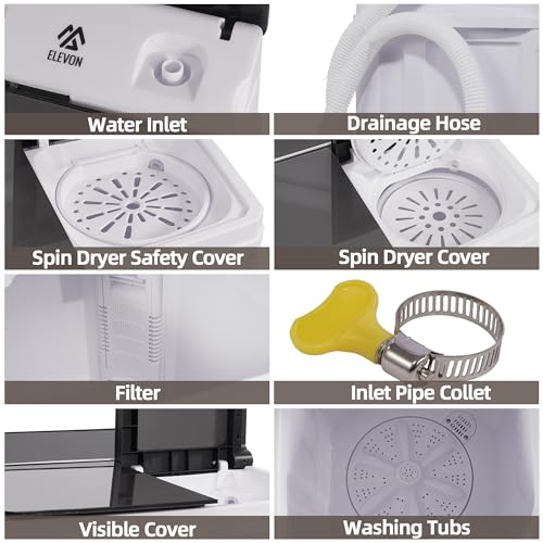 Compact Portable Washing Machine for Apartments, Dorms, and RVs