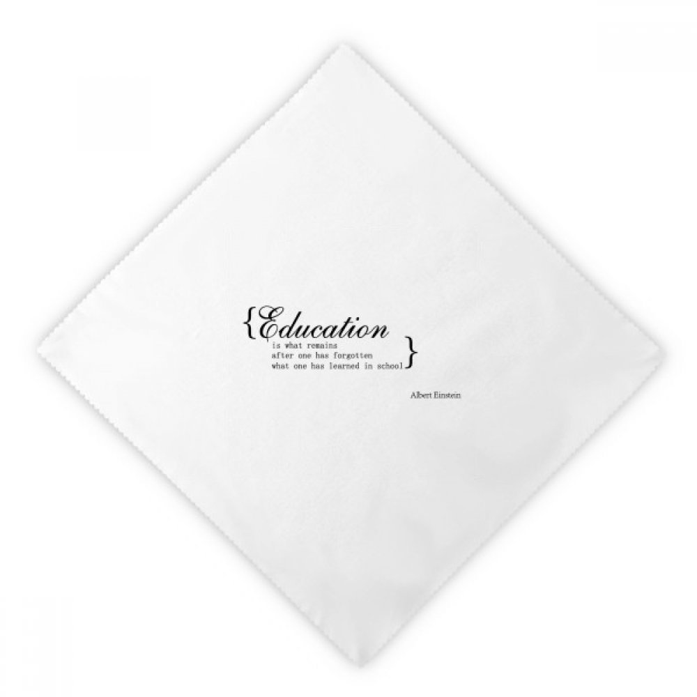 Serviettes en tissu message inspirant éducation linge de table blanc imprimé