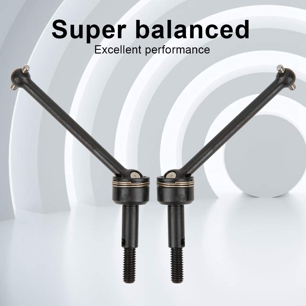 Tbest Arbre de Transmission RC, Arbres de Transmission Avant et arrière CVD en métal Noir 2PCS pour HPI RS4 Sport 3 1/10 RC modèle de Voiture(Noir)