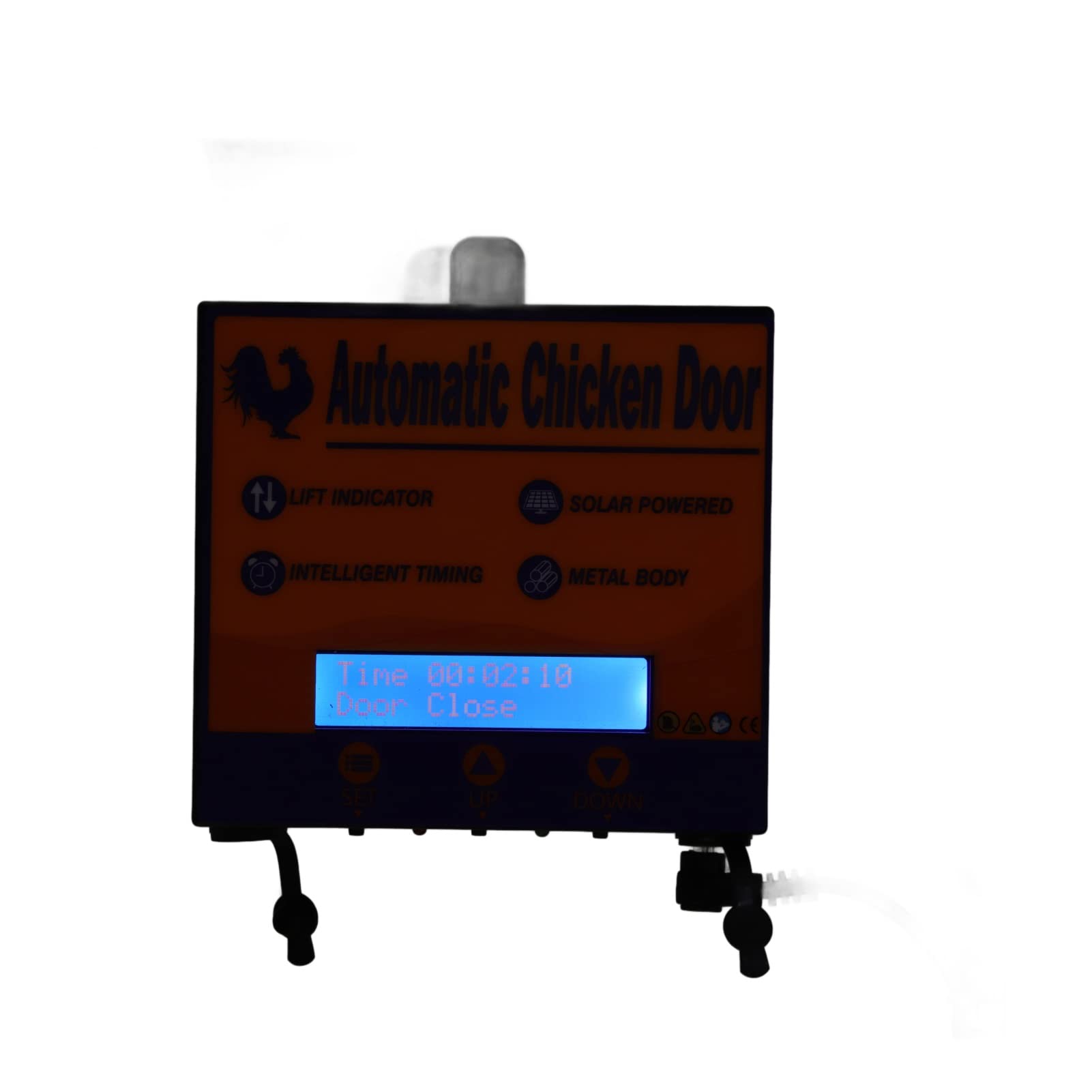 Apriporta Automatico per Pollaio con Timer, Porta per Pollaio, Porta Automatica per Fattoria Alimentata a Batteria, Apriporta in Alluminio per Tenda Avvolgibile per Anatra Oca