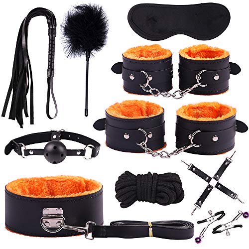 10PCS Juguetes Erótîcôṡ para Parejas Pack Hombres Juegôs Bǒǹdâgê Kît Ṣȅxô Pareja Placer Mujeres Tobillo B`D`S`M Juguetes êróticôs para adultôs Aprovechar