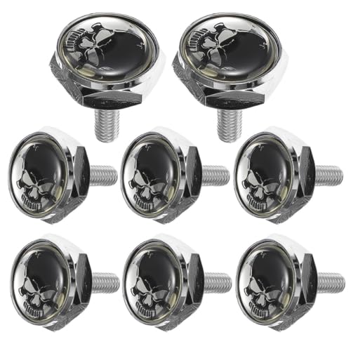 Tornillos antirrobo STOBAZA de calavera en aluminio mecanizado para placas de motocicleta