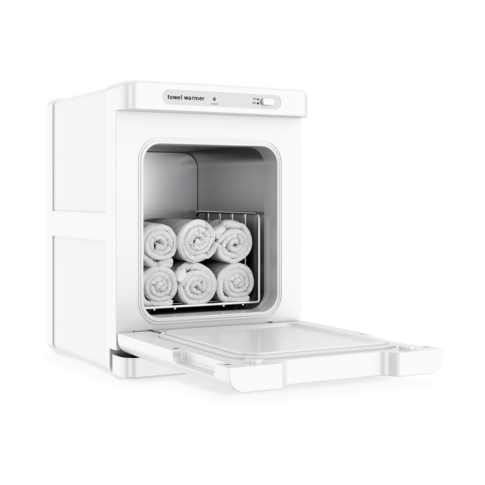 NGTFDCP Towel Warmer, Hot Towel Warmer Cabinet With UV Light For Spa Salon Barber Steam Heating Box,for Bathrobes Blankets(White)