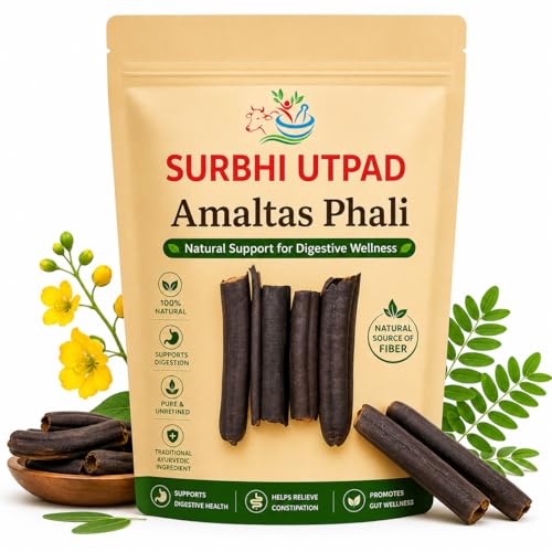SURBHI UTPAD Amaltas Phali Organic 200g | Clean & Natural Cassia Fistula Pods | 100% Pure & Sun-Dried | Ayurvedic Herb for Constipation Relief & Skin Care