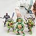 KLUKGE 6-Packs Turtles Action Figures 4.7 Inches Turtles Toys Multi-Jointed Movable Cartoon Turtle Toy Set Birthday Gifts for Friends and Fans