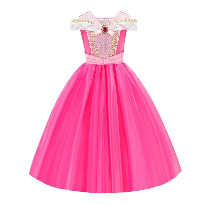 Amtum Princess Costume Outfits Princess Dress Up Short Sleeve A Line with Accessories Party Fancy Dress Birthday Halloween World Book Day AILUO02 150