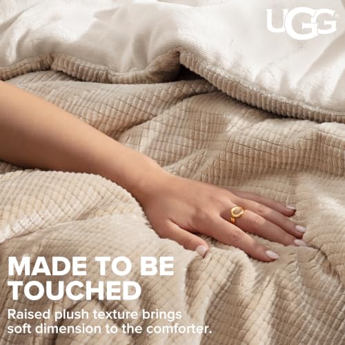 UGG Remina Twin Comforter Set, Dorm Bed in a Bag, 4-Piece, Beige Birch - image 6