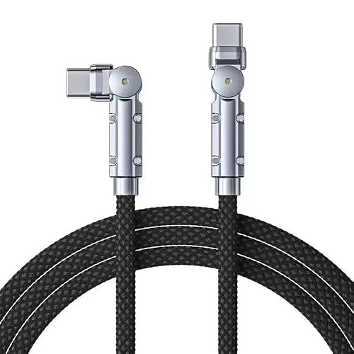 Black Sheep Dynamics USB-C to C, 100W Fast Charging, Swiveling Braided Cable for MacBook Neo/Air/Pro, iPhone Air, iPhone 17 Pro, iPad Pro, Galaxy S26 Ultra, Pixel 10 Pro, 10 ft (3m)