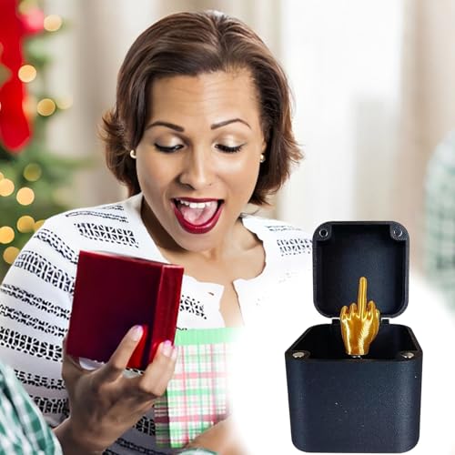 Set van 2 geschenkdozen, middelvinger, noying geschenkdoos, kastschroef-geschenkdoos, echt saaie geschenkdoos, cadeaupapier, farce box, kantoor en - Afbeelding 5