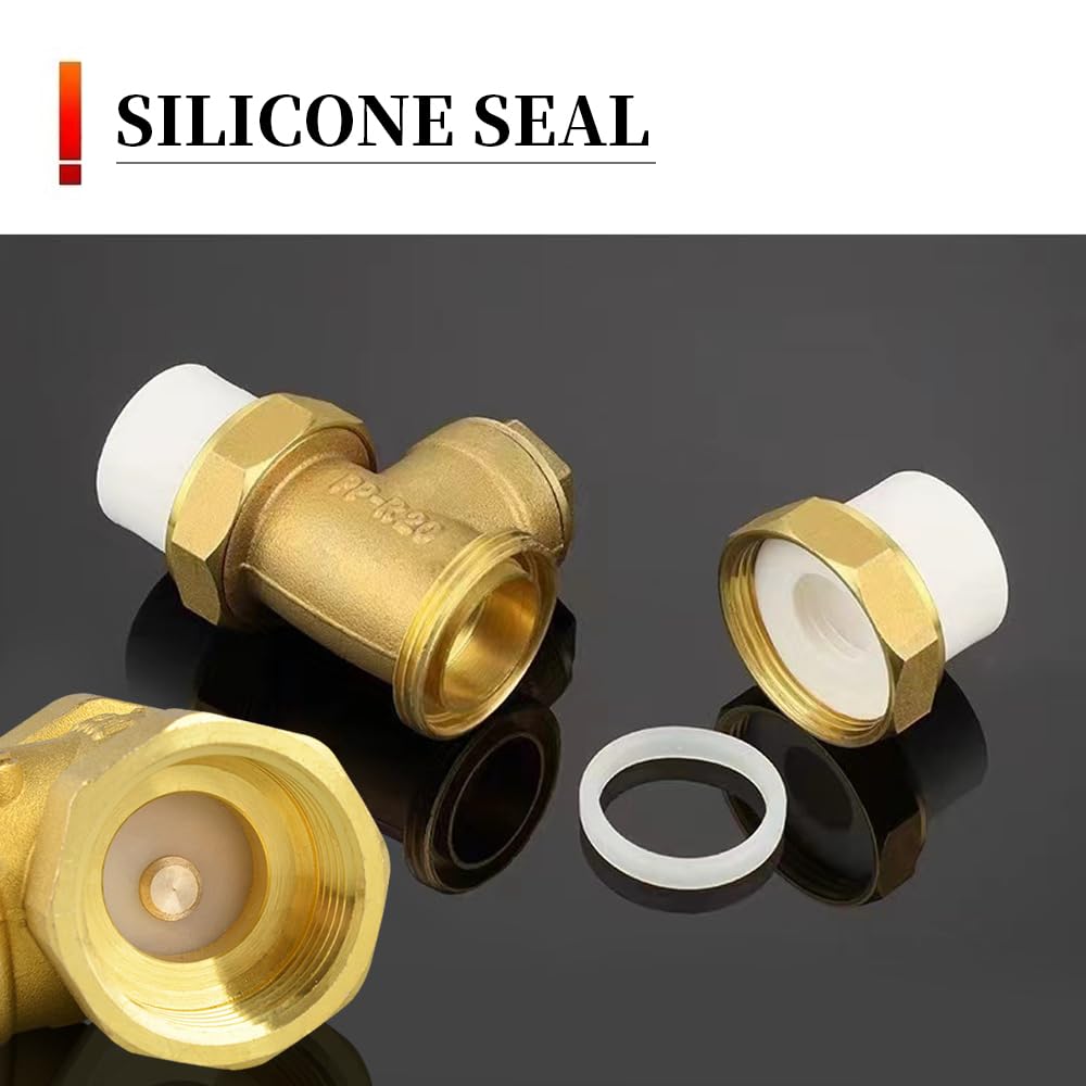 Clapet anti-retour, Clapet anti-retour en laiton Diamètre 50 mm Longueur 145 mm Pression nominale 16 Mpa Connexion par fusion à chaud Clapet anti-retour unidirectionnel PPR