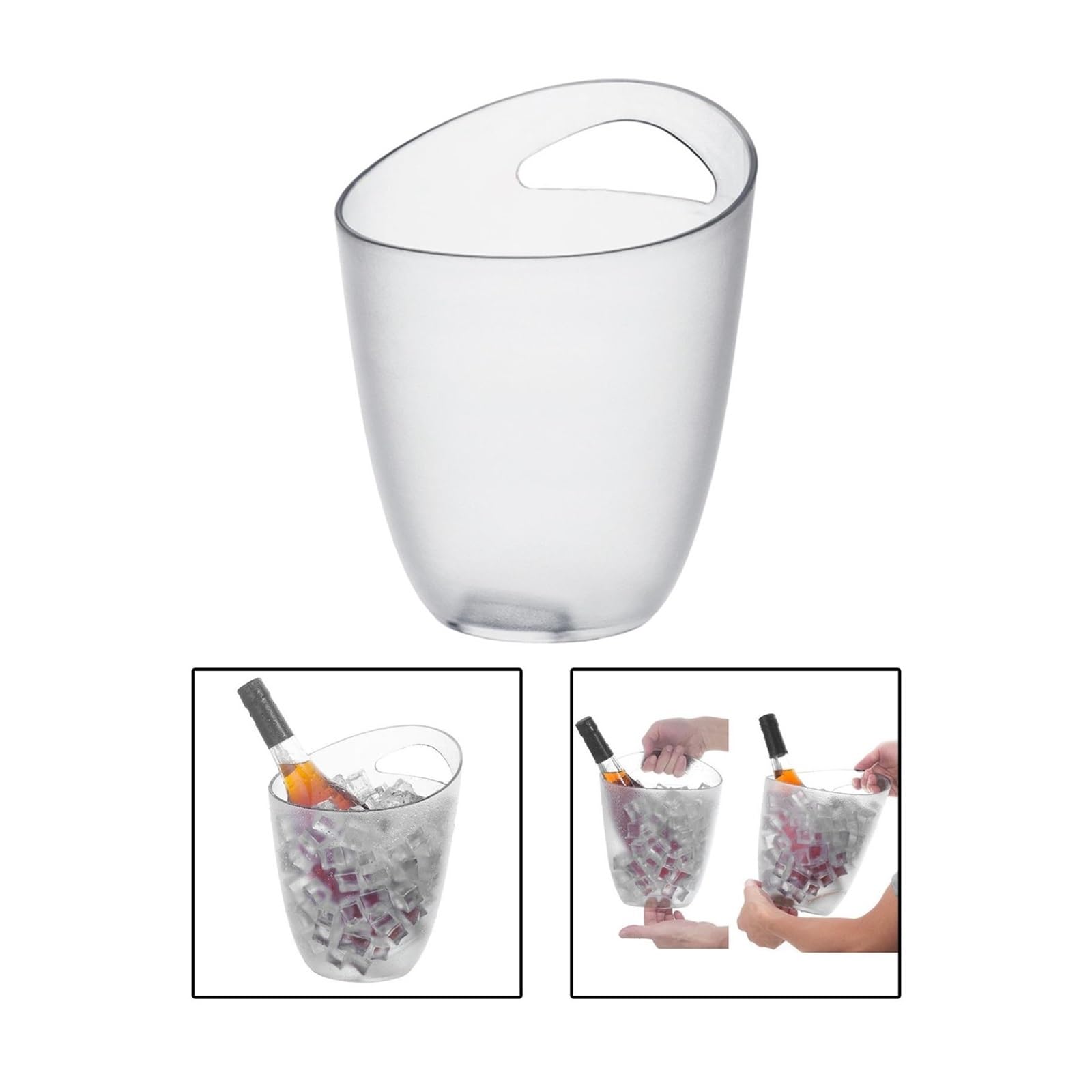 Cubiteras Cubo de hielo transparente, cubo for bebidas, cubo de agua, champán, cerveza, enfriador de vino for cóctel, botella de vino, restaurante, champán, taberna, suministros for bar Cubo de Hielo