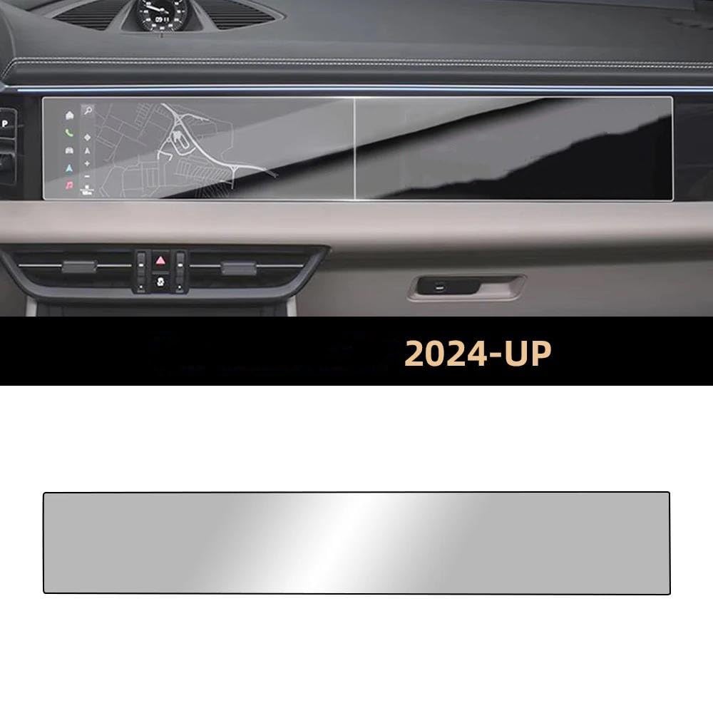 Láminas Protectoras de Pantalla para Porsche Macan EV 2024 2025 en adelante Pantalla del Tablero de navegación del automóvil película Protectora de Vidrio Templado Adhesivo