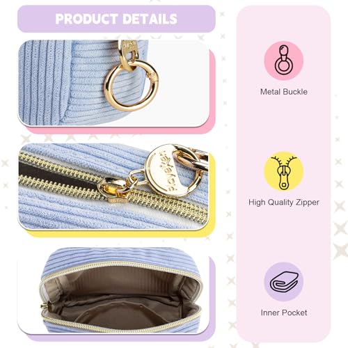 Image of First Period kit for Girls, Corduroy Cute Sanitary Napkin Storage Bag, Menstrual Pad Bag Tampon Holder for Purse, First Period Gifts (Pink)