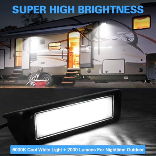 SKUNTUGUANG Licht 12 V LED, Vorzeltlicht für Wohnmobil, Licht 9 Zoll, 12 V, für Wohnmobil RVs