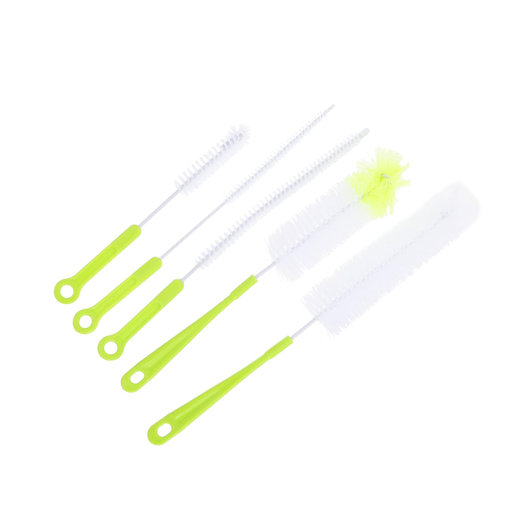BESTonZON 5pcs Long Handle Cleaning Brush Bottle Cleaners Bottle Brush Small Cleaner Pipe Cleaner Brush Glassware Mug Cleaning Brush Water Bottles Straw Bottle Cleaner Green Steel Wire