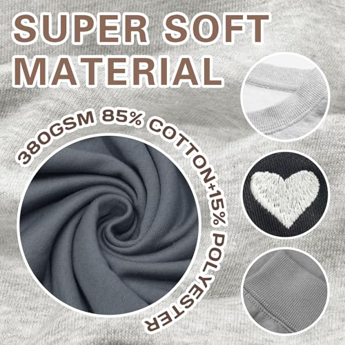 Custom Embroidered 380GSM Mama Sweatshirts with Kids Name on Sleeve for Women, Personalized Gifts for Mom, Customized Crew Neck Sweater, For Mother, Grandma, Auntie3