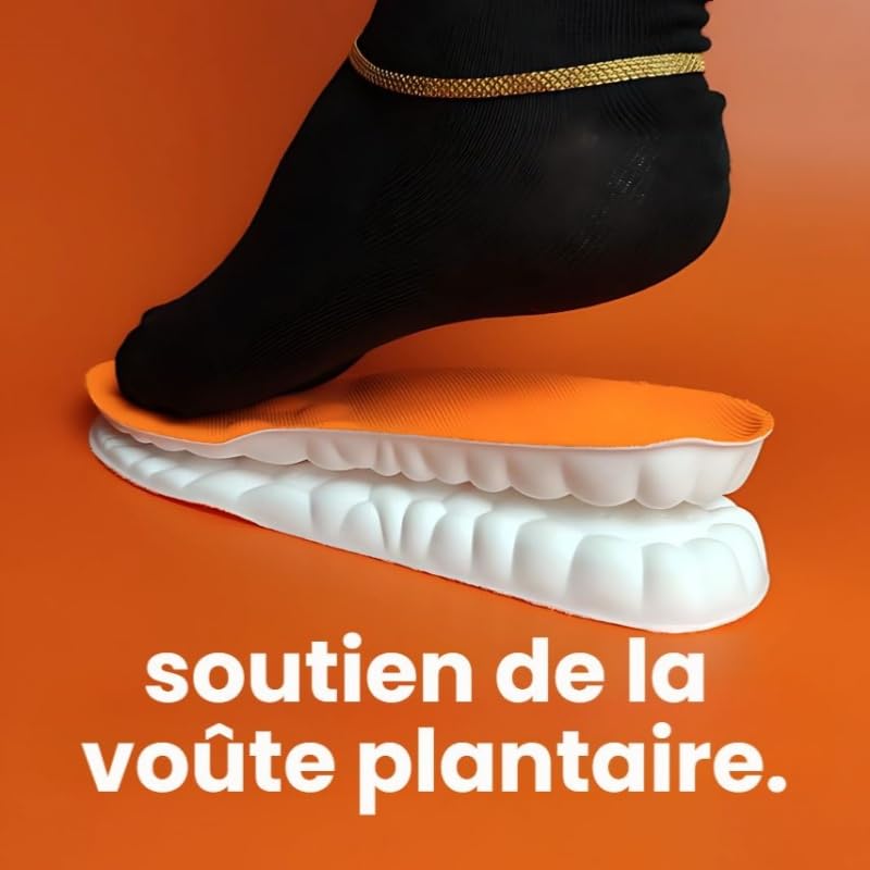 stepsia Semelles orthopédiques anti-douleurs pour Confort Femme et Homme - Semelles Orthopédiques Mémoire de Forme Amortissantes Respirantes Anti - Odeur et Transpiration