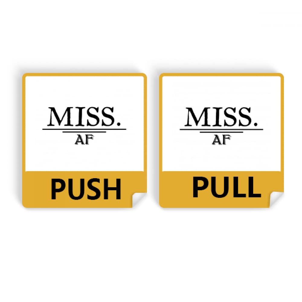Miss Status Mood Art Deco Fashion Push Pull Door Sign Vinyl Stickers Shop