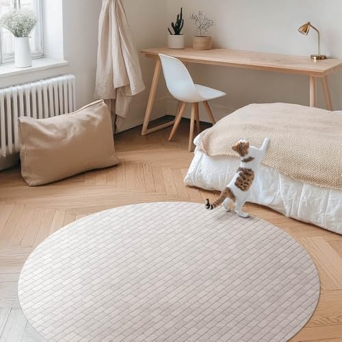 Tapis vinyle ø80 cm résistant à la rayure pour protéger le sol