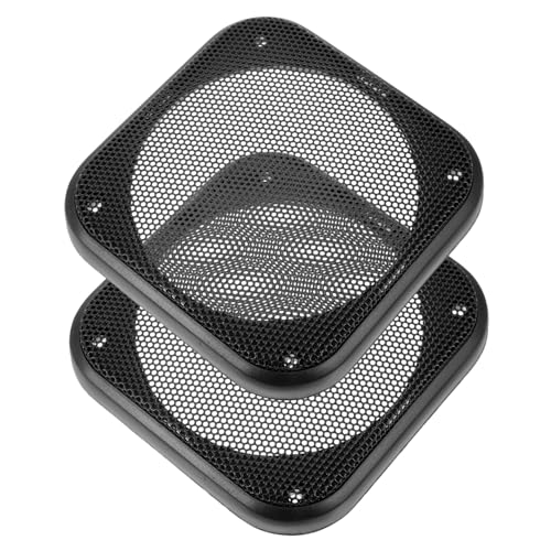 LIGIGWASH 2個 車用スピーカーグリルカバー 角形 製サブウーファーメッシュ保護 防塵耐久性 高耐形状保持 ユニバーサルカーオーディオ装飾補