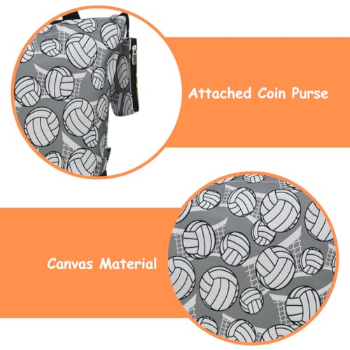 Image of NGIL Medium Top Zipper Closure Canvas Tote Bag with Attached Matching Coin Purse For Moms and Nurses