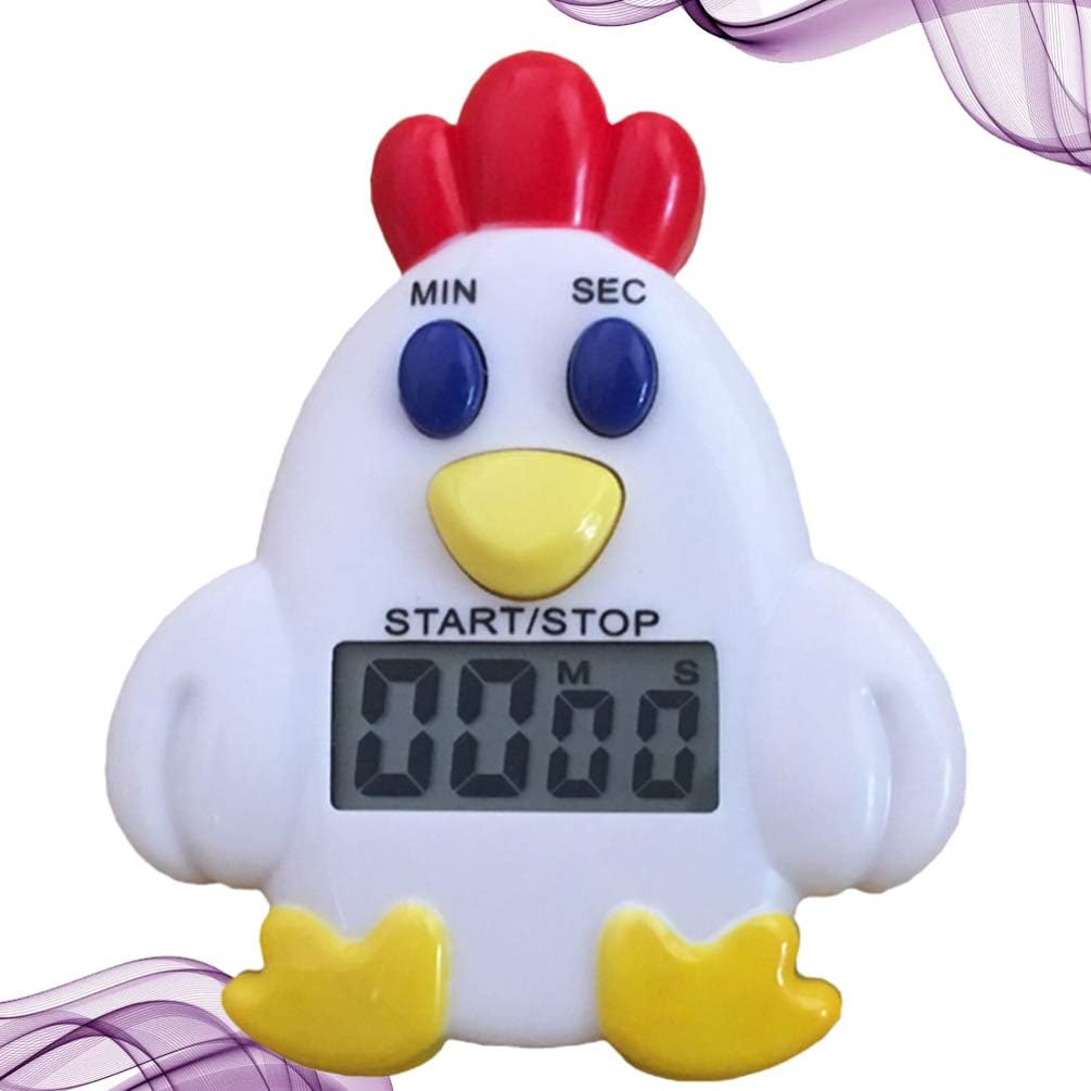 Mechanical Kitchen Timer, Cute Chick Timer for Kids, Wind Up 60 Minutes Manual Countdown for Classroom, Home, Study and Cooking (with Battery)