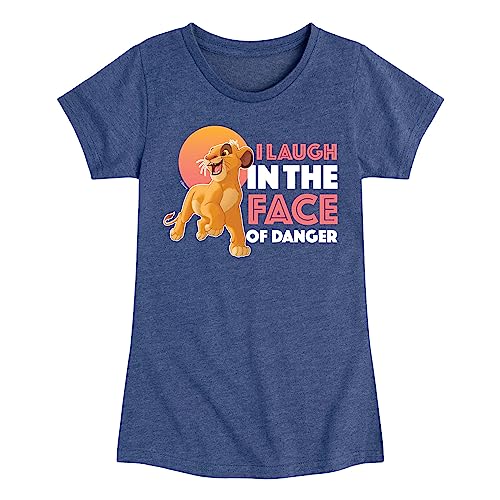 Disney The Lion King - Simba - I Laugh in The Face of Danger - Toddler & Youth Girls Short Sleeve Graphic T-Shirt