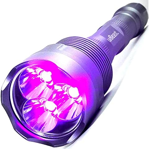 uvBeast New V3 385-395nm Black Light UV Flashlight - High Power Upgraded Triple Broad Band LEDs Best for Professional/Commercial Use - USA Stock - UK Design Cover