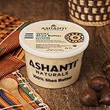 ASHANTI NATURALS 100% SOFT AND CREAMY NATURAL AFRICAN SHEA BUTTER, WHITE, 15OZ.