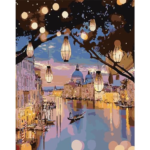 DAERLE Pintar por Números Paisaje Nocturno 40x50cm