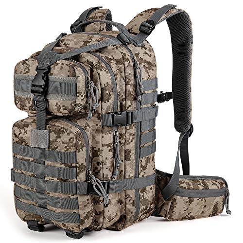 Gelindo Military Tactical Backpack, Army Molle Bag, Assault Backpacks, Small Rucksack for Hunting, Camping, Trekking, School, 35L
