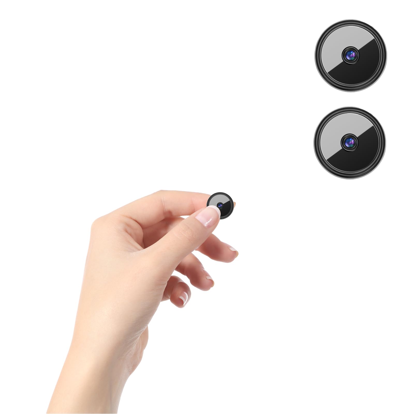 Photo 1 of [ONLY ONE CAMERA] RFAWKNG 1pcs Only 0.9 inch Hidden Camera with Audio/Video Mini Small Spy Home Indoor Night Vision Motion Detection Baby Monitor Wireless Outdoor Nanny WiFi espias Security Secret (1, Black, mini)