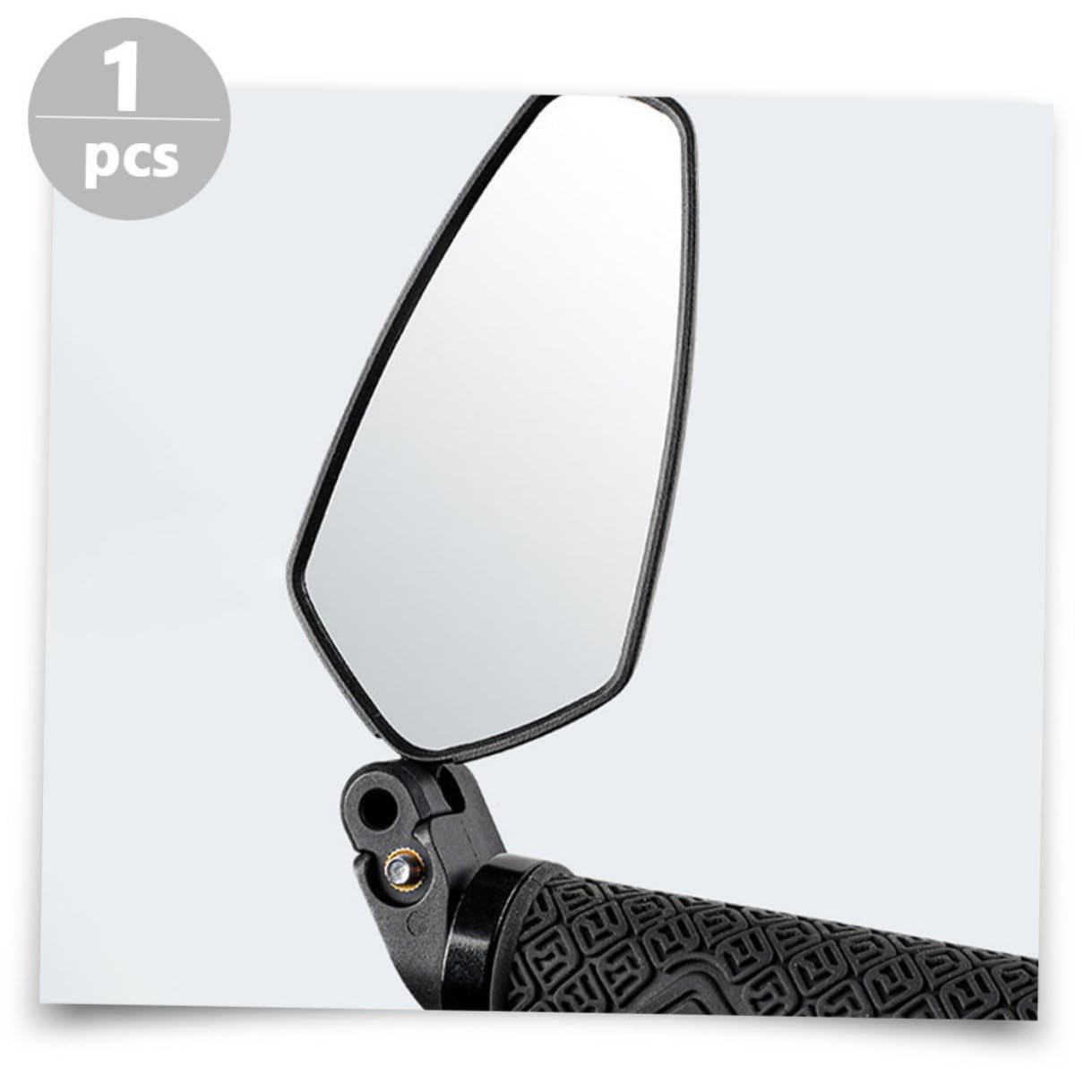 Specchietto Retrovisore Bici Riflettente 2 Pezzi Nero | Nylon Pa, Pp e Acrilico, Installazione Semplice, Effetto Riflettente Chiaro, per Pieghevole e Strada