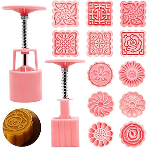 JINGYOU 50G Mooncake Mold Set with Stamps Cover