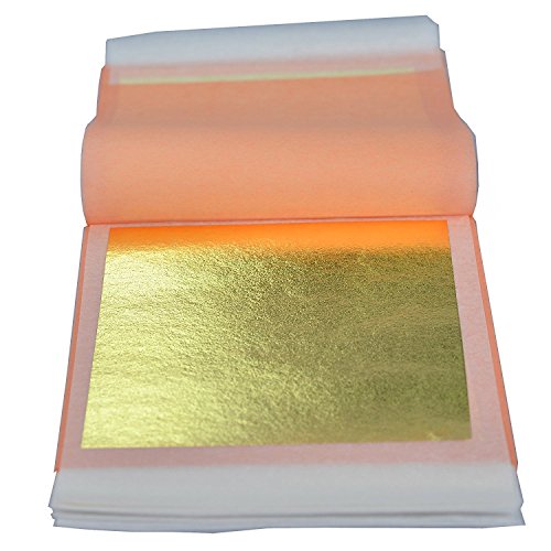 Genuine Gold Leaf Sheets 23K - By Barnabas Blattgold - 3.4 Inches - 25 Sheets Booklet - Transfer Patent Leaf #TOP7