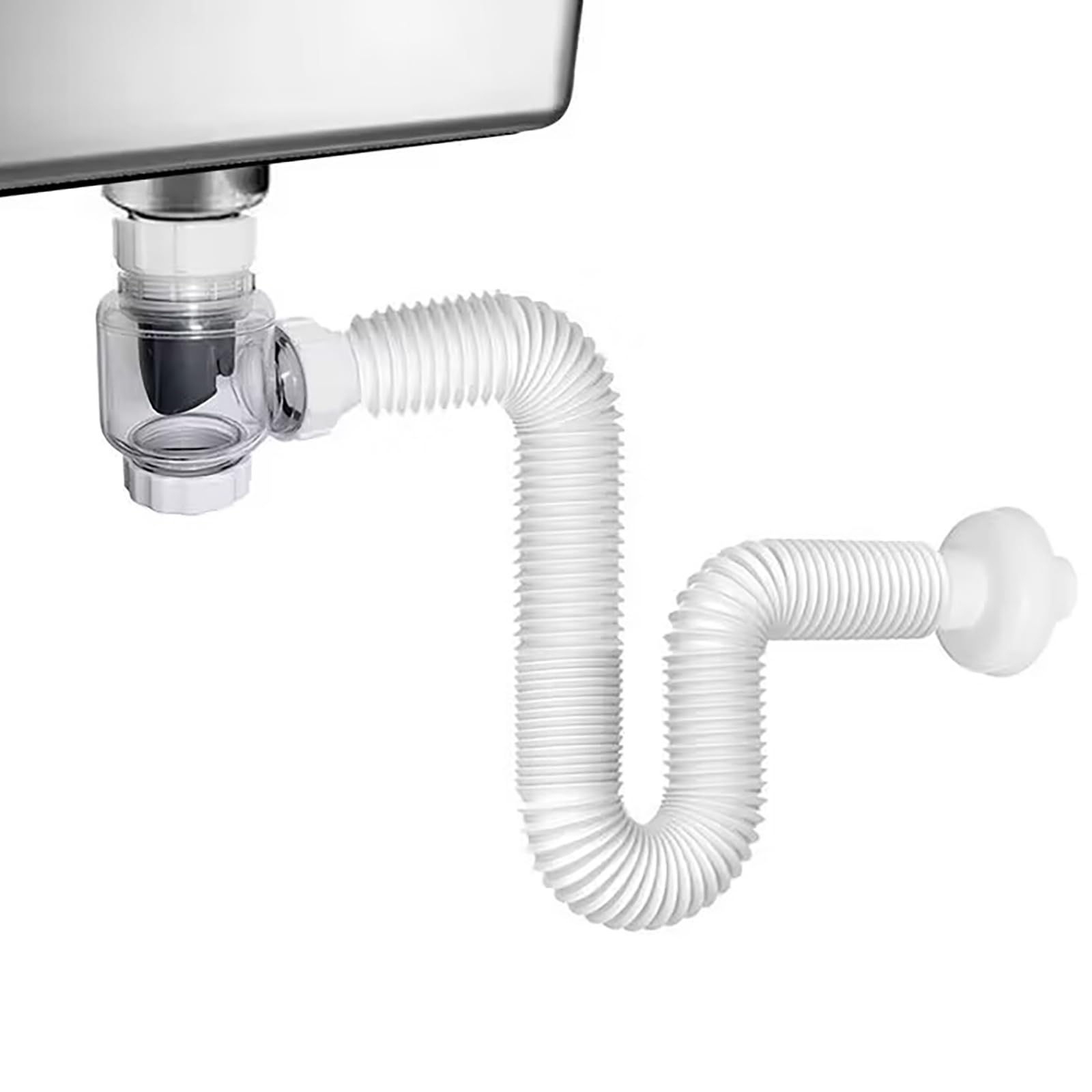 Sink Drainage Kit 2-In-1, Suitable for 1-1/4 or 1-1/2 Inch Drainage Pipes, Upgraded Pop-Up Drainage Pipes with Anti Clogging Sink Plugs, 1-1/4 Connectors for Wash Basin Drainage Pipes