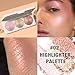 Pink Pearl Golden Champagne Bronze Rose Shimmer Glitter Highlighter Highlight Makeup Contour Powder,Glitter Face Illuminator Highlighter, Illuminator Make Up (Sunset Radiance Trio)