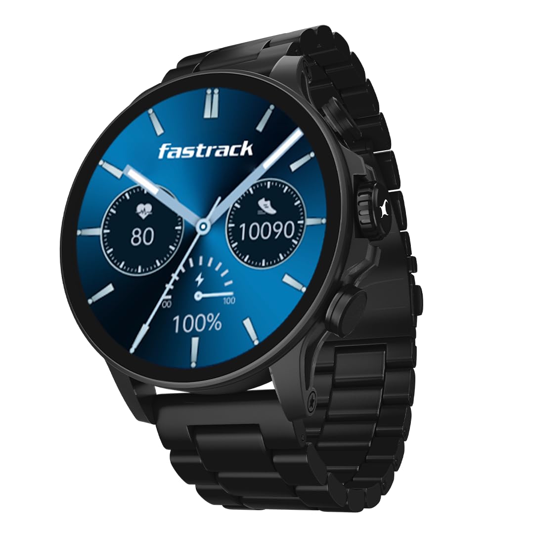 Fastrack Marvellous FX2 Smart Watch, 3.9 CM AMOLED Display, Functional Crown,SingleSync BT Calling, Metal Design, 1000 Nits Brightness, IP68, Upto 5-Day Battery Life, Dynamic Smartwatch Faces (Black)-image-46