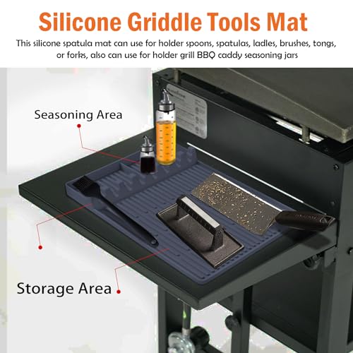 Silicone-Grill-Mat-Accessories-for-Blackstone-Outdoor-Grill-Griddle-Mat-Tools-Prep-Trays-with-Drip-Pad-Spatula-Mat-Side-Shelf-Mat-Barbeque-Grill-Accessories-Food-Grade-Silicone-Griddle-Mat