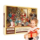 Imtrub Calendario de Adviento 2024, Calendario de Adviento de Navidad 2024,Funny Kid Rompecabezas de 1008 piezas Calendario de cuenta regresiva de Adviento de Navidad - Juego familiar Rompecabezas