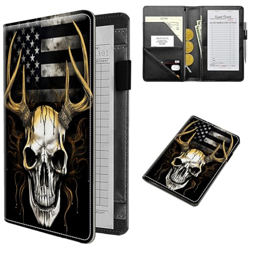 RWUTYTIUL Kellnerbuch Schädel Design