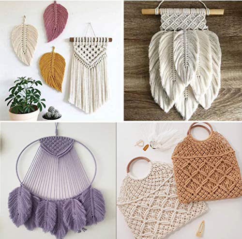 21S 4Mm*110Yards Macrame Cord Rope - Luxury Soft 100% Macrame Cotton Cord Colored One String Twisted Rope For Diy Crafts Wall Hanging, Plant Hangers, Wool Weaving #TOP5