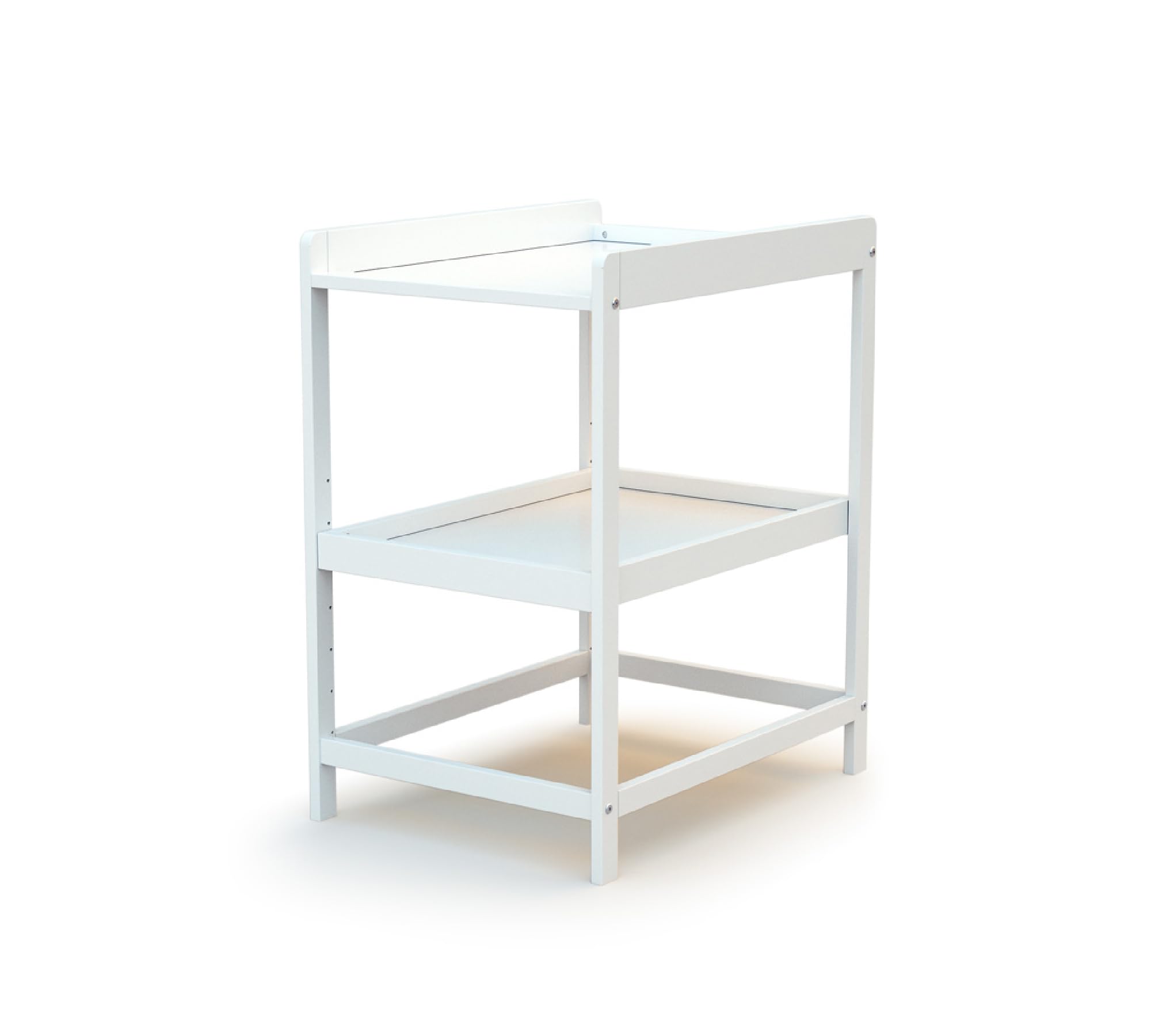 AT4 - Cambiador bebé 1 estante CONFORT madera - Blanco - 73 x 54 x 90 cm