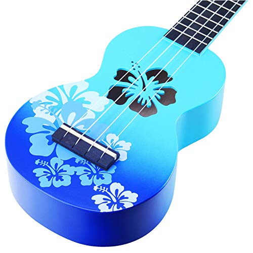Mahalo Designer Series Ukulélé soprano 346 mm avec motif de fleurs hawaïennes pour droitier Bleu éclaté avec sac de… - Les Beatles, Paul McCartney, John Lennon, RIngo Starr, George Harrison Mahalo Designer Series Ukulélé soprano 346 mm avec motif de fleurs hawaïennes pour droitier Bleu éclaté avec sac de… – Image 5