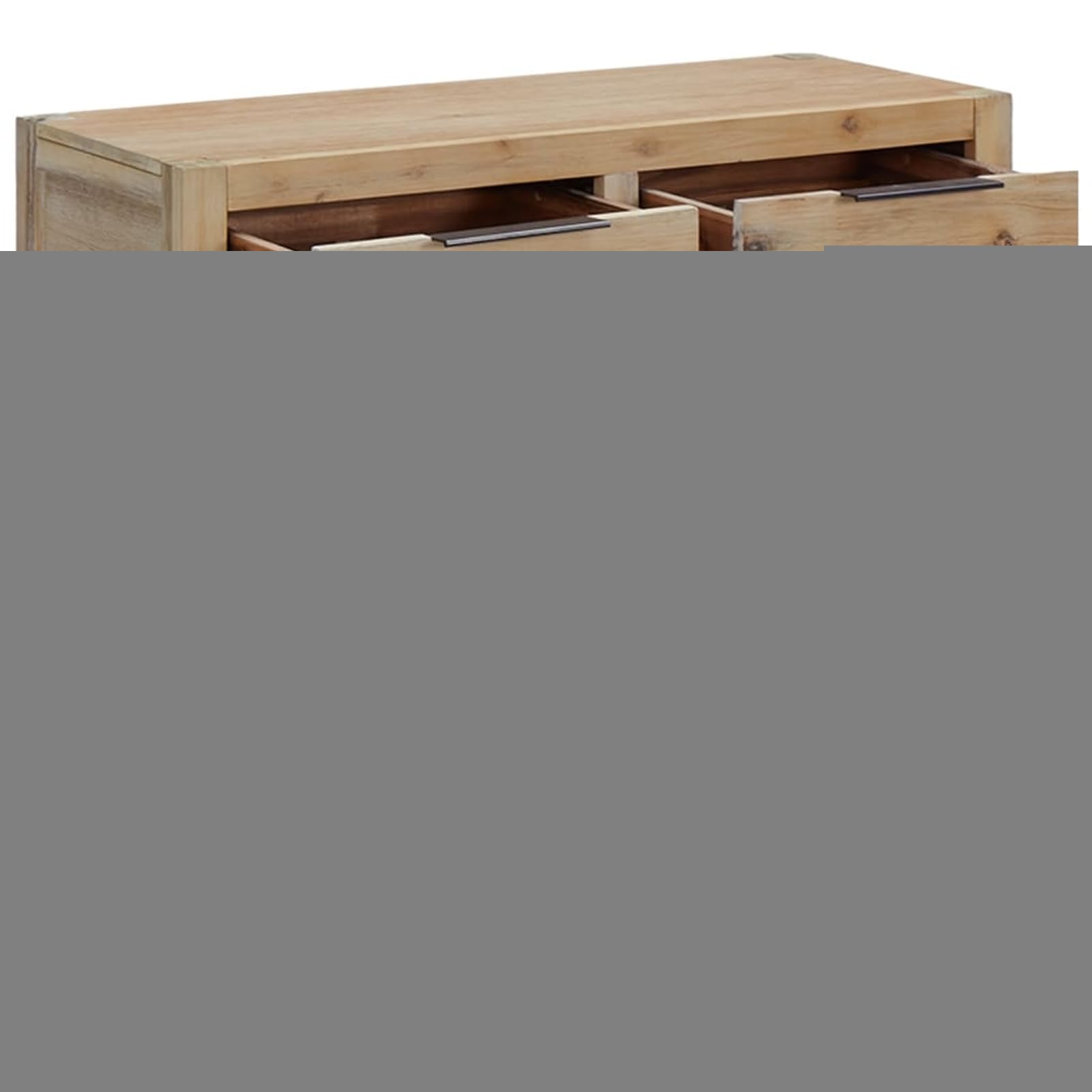 Homgoday Mesa Consola de Madera Maciza de Acacia 82x33x73 cm Mesas auxiliares de salón,Mesa Consola Recibidor Mueble de Entrada Estrecha Clásica