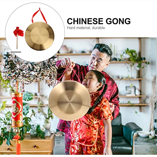 Generic Gong with Mallet, 36cm/ 14inch Chinese Gong Tam Tam Gong Traditional Chinese Percussion Instrument - Image 3