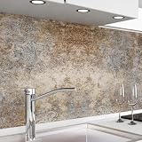 danario Rivestimento Paraschizzi Cucina Adesivo da Parete I Effetto Opaco I Spesso e Rigido I Ignifugo e Resistente all'Acqua I 0,40 mm I Ornamenti – 60 cm x 60 cm